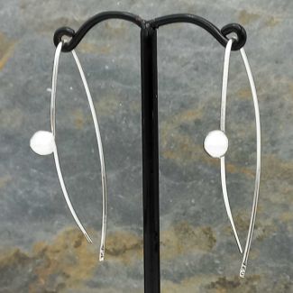 Silver Ball Unusual Earrings