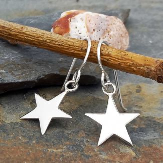 Handmade Silver Star Earrings