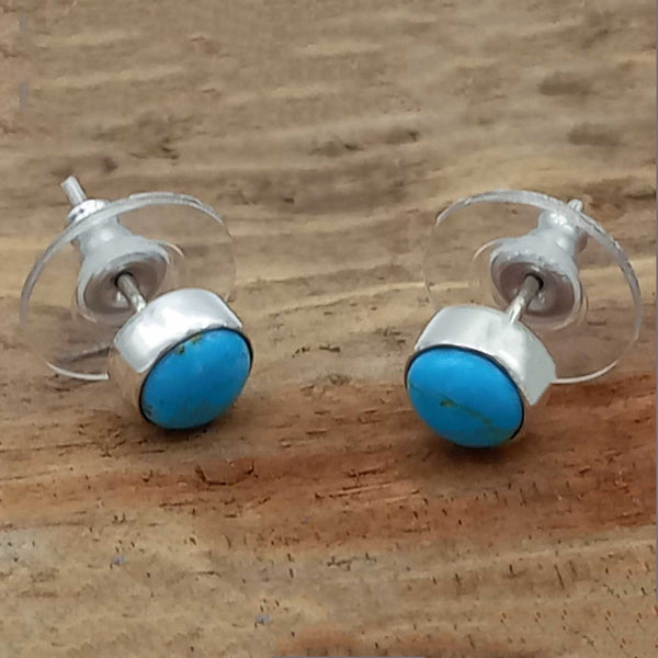 Turquoise handmade studs