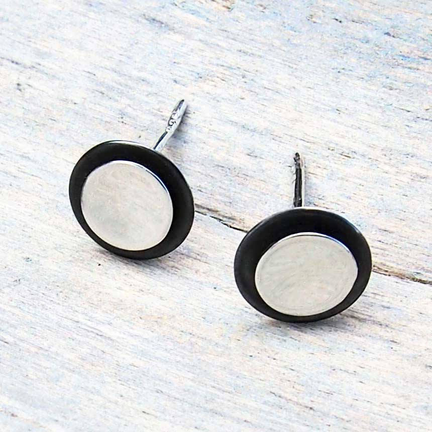 Eclipse Silver Stud Earrings