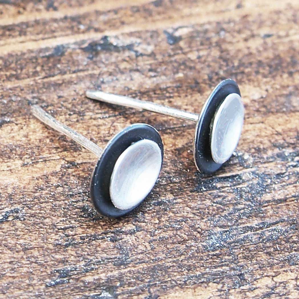Handmade Unusual Silver Studs