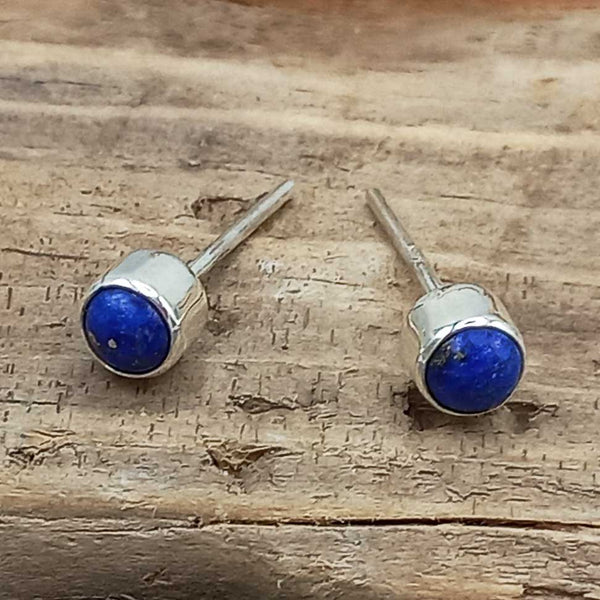 Lapis silver studs