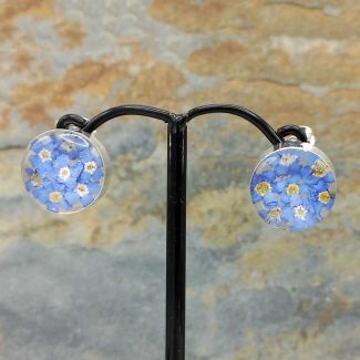 Forget-me-not silver studs
