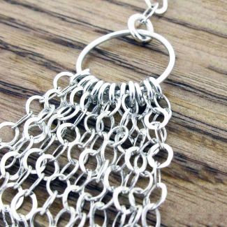Cascading Links Silver Necklace (09)