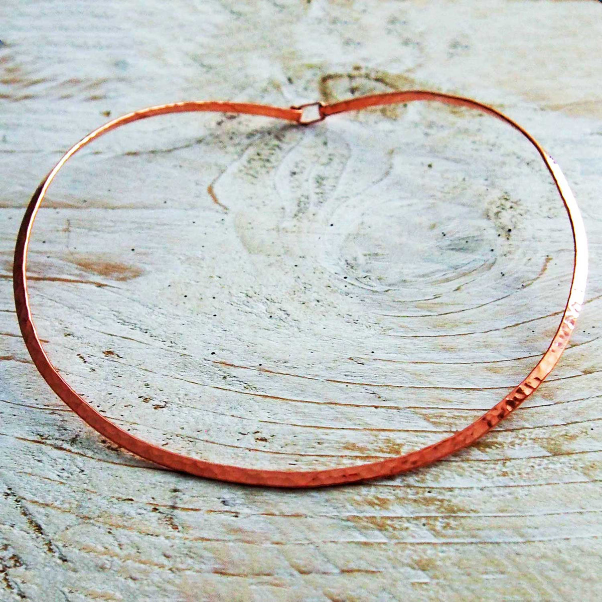 Hammered Copper Torque Necklace
