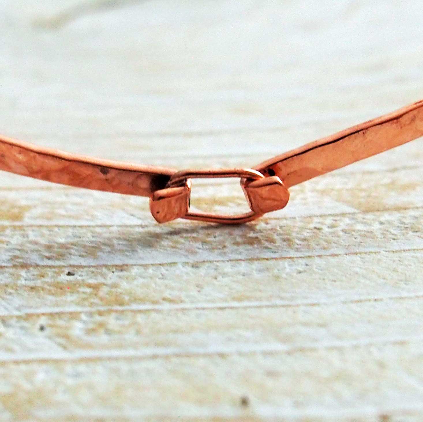 Hammered Copper Choker with Clasp (48) Secondary image