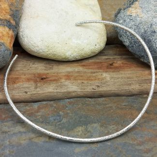 Unusual sterling silver choker necklace