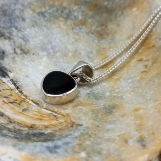 Onyx silver necklace