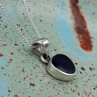 Black Onyx Sterling Silver Necklace