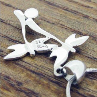 Dragonfly with Amethyst Silver Pendant (343)