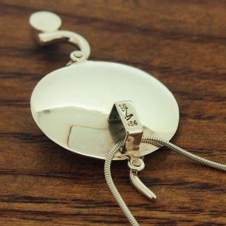 Chalcedony Flame Silver Pendant (359)