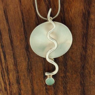 Chalcedony Flame Silver Pendant (359)