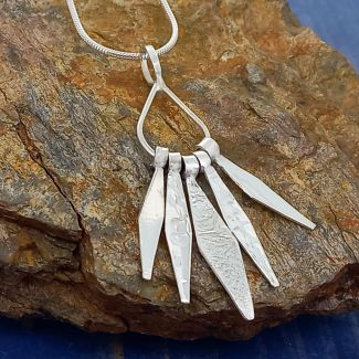 Handmade Textured Silver Pendant
