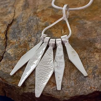 Unusual Textured silver pendant