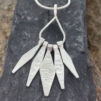 Lluvia Raindrop Silver Pendant