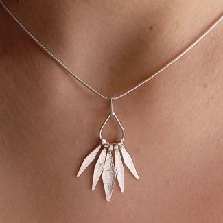 Luvia raindrop silver pendant