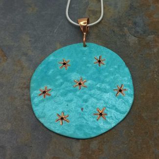 Copper Turquoise Star Pendant