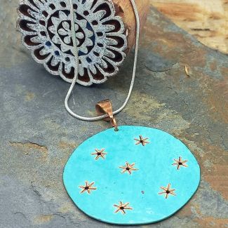 Unusual Silver Pendant with stars