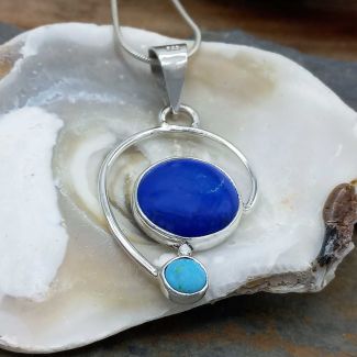 Unusual Silver semi-precious necklace