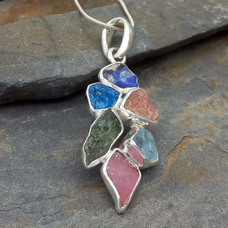 Mexican silver semi-precious pendant