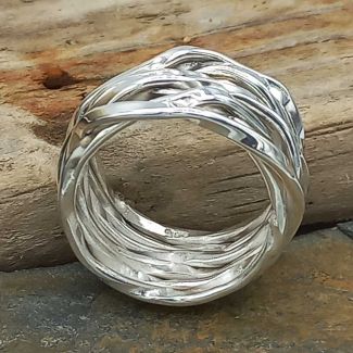Sterling silver nest ring