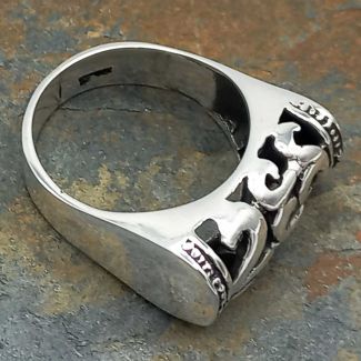 Unusual handmade silver ring