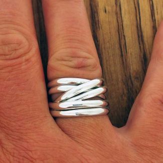 Chunky sterling silver ring