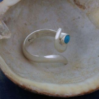 Cuernita Turquoise Silver Ring (319)