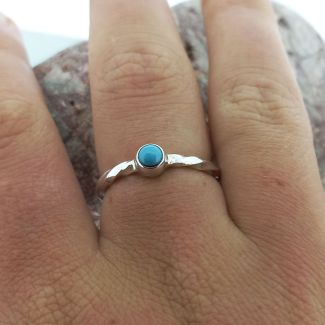 Handmade silver Ring with Turquoise stone