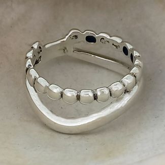 Tribal design silver ring