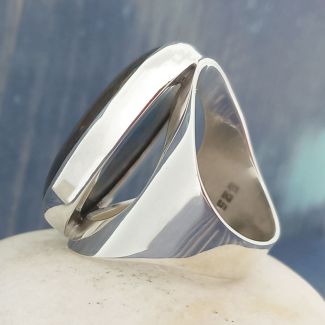 Chrysocolla Oval Silver Ring (339)