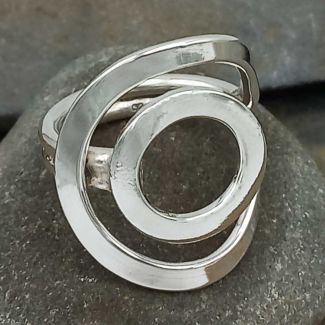 Handmade unusual silver ring