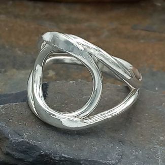 Looped Circle Silver Ring