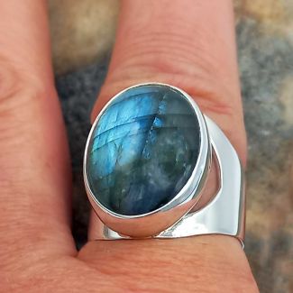 Handmade Labradorite Silver Ring
