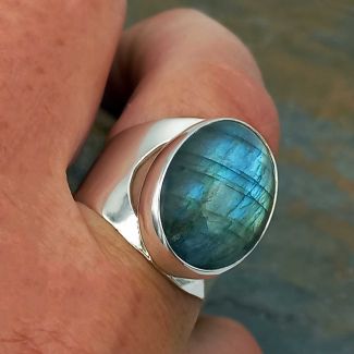 Mexican silver Labradorite Ring
