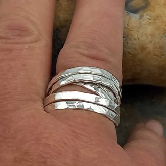 Hammered Sterling Silver Ring