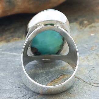 Larimar Oval Silver Ring (344)