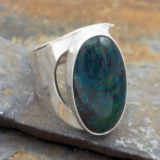Mexican Chrysocolla Silver Ring