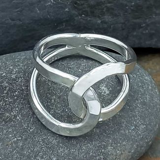 Entwined Loops Silver Ring