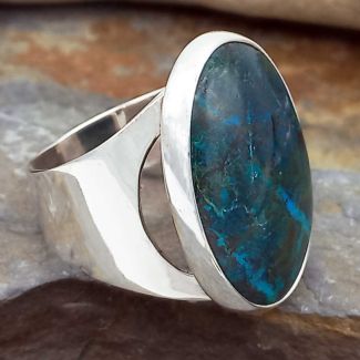 Handmade Sterling Silver Chrysocolla Ring 