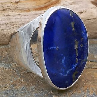 Lapis Lazuli Oval Silver Ring