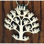 Orbed Handmade Tree of Life Silver Pendant