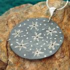 Starry Night Sky Silver Pendant