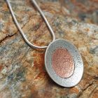 Sterling Silver Sunset Copper Pendant