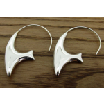 Jagged Sterling Silver Tribal Hoop Earrings