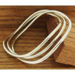 Polisihed Waved 3-in-1 Silver Bangle