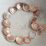 Unusual Silver Copper Bracelet