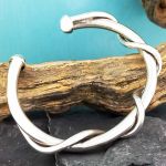 Sterling Silver Cuff with Twisting Strands Bracelet
