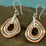 Copper & Sterling Silver Onda Earrings