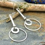 Swinging Circles Sterling Silver Earrings